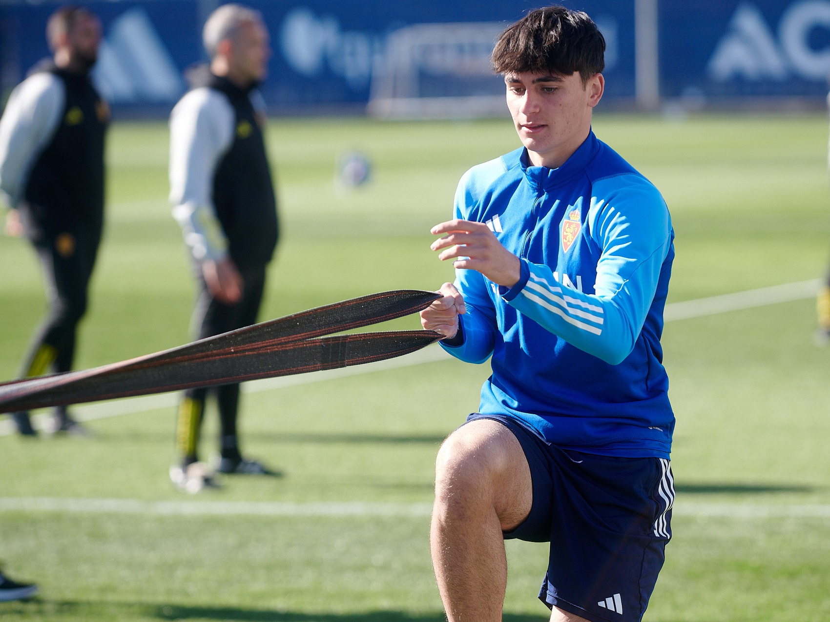 Hugo Barrachina durante un entrenamiento | Foto: Real Zaragoza